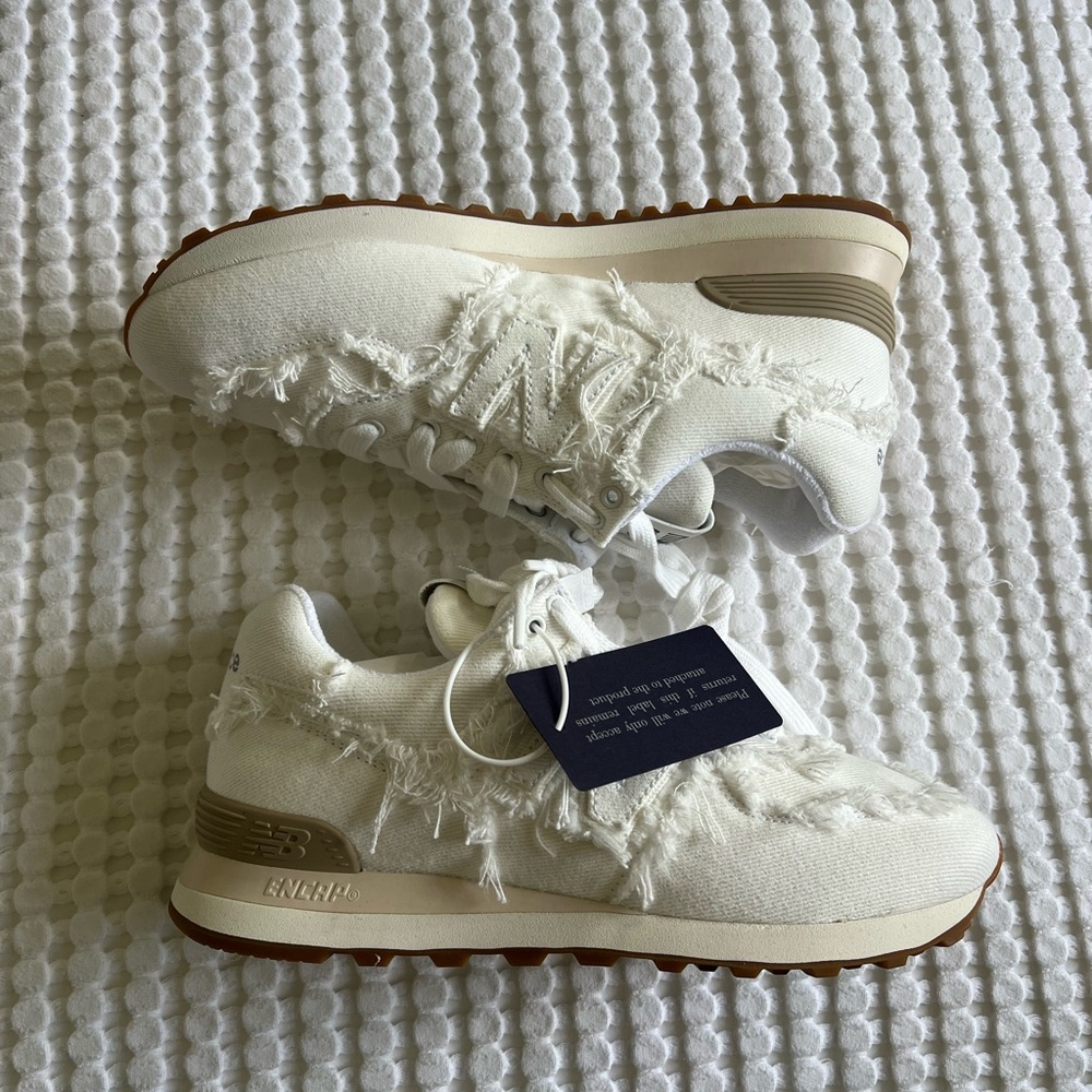 574 NEW BALANCE X MIU MIU DENIM SNEAKERS 38.5 - Picture 3 of 9